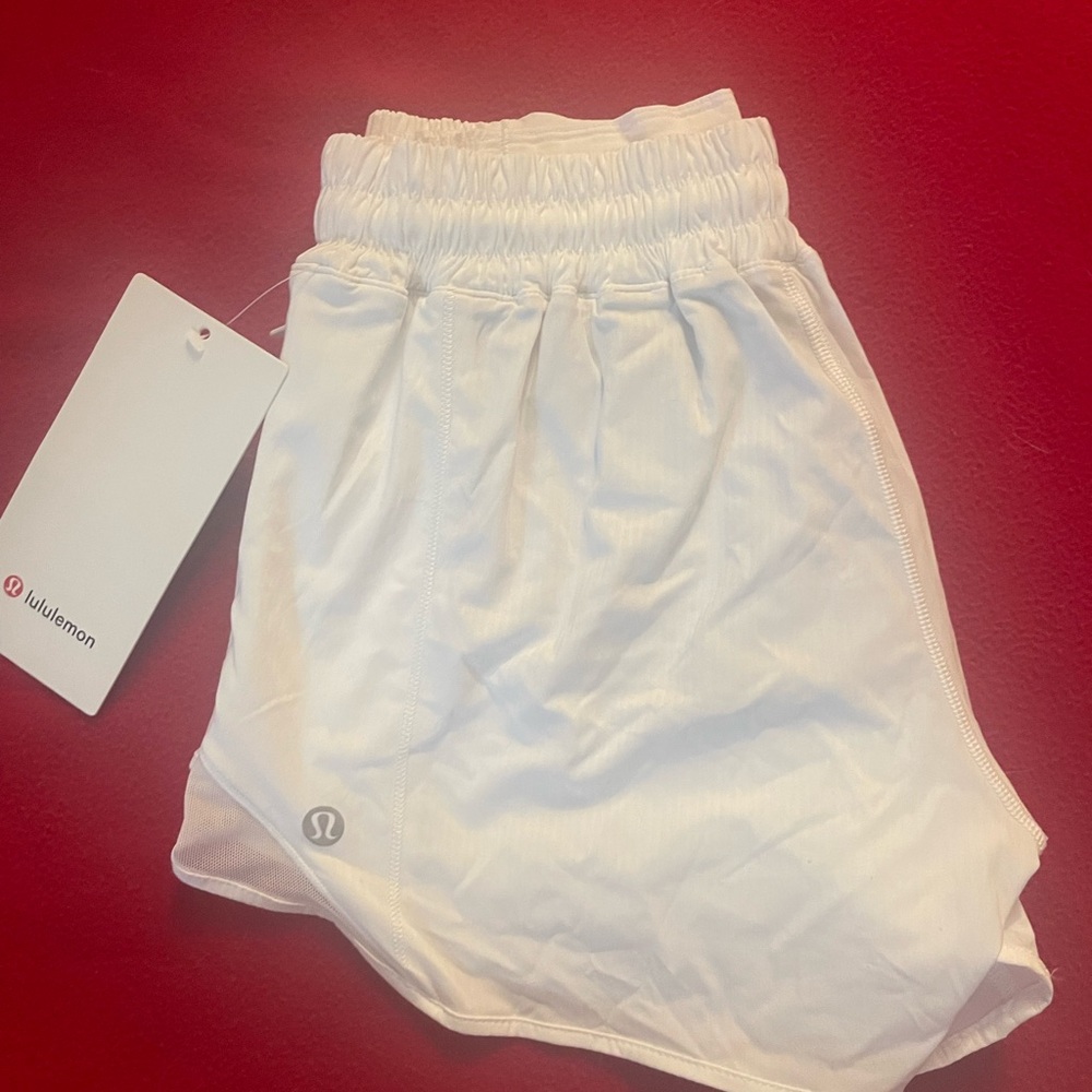 Lululemon White Athletic Shorts